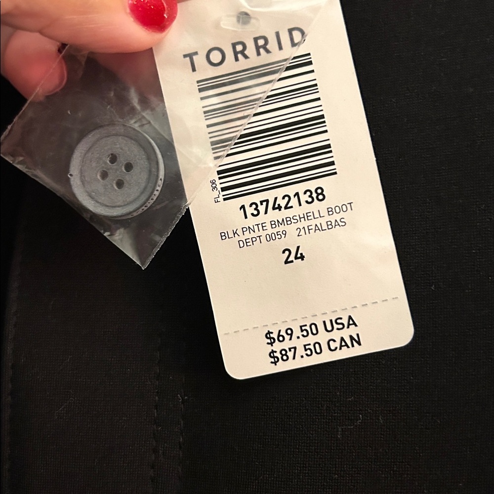 Torrid Black Bombshell Boot Pants NWT - image 2
